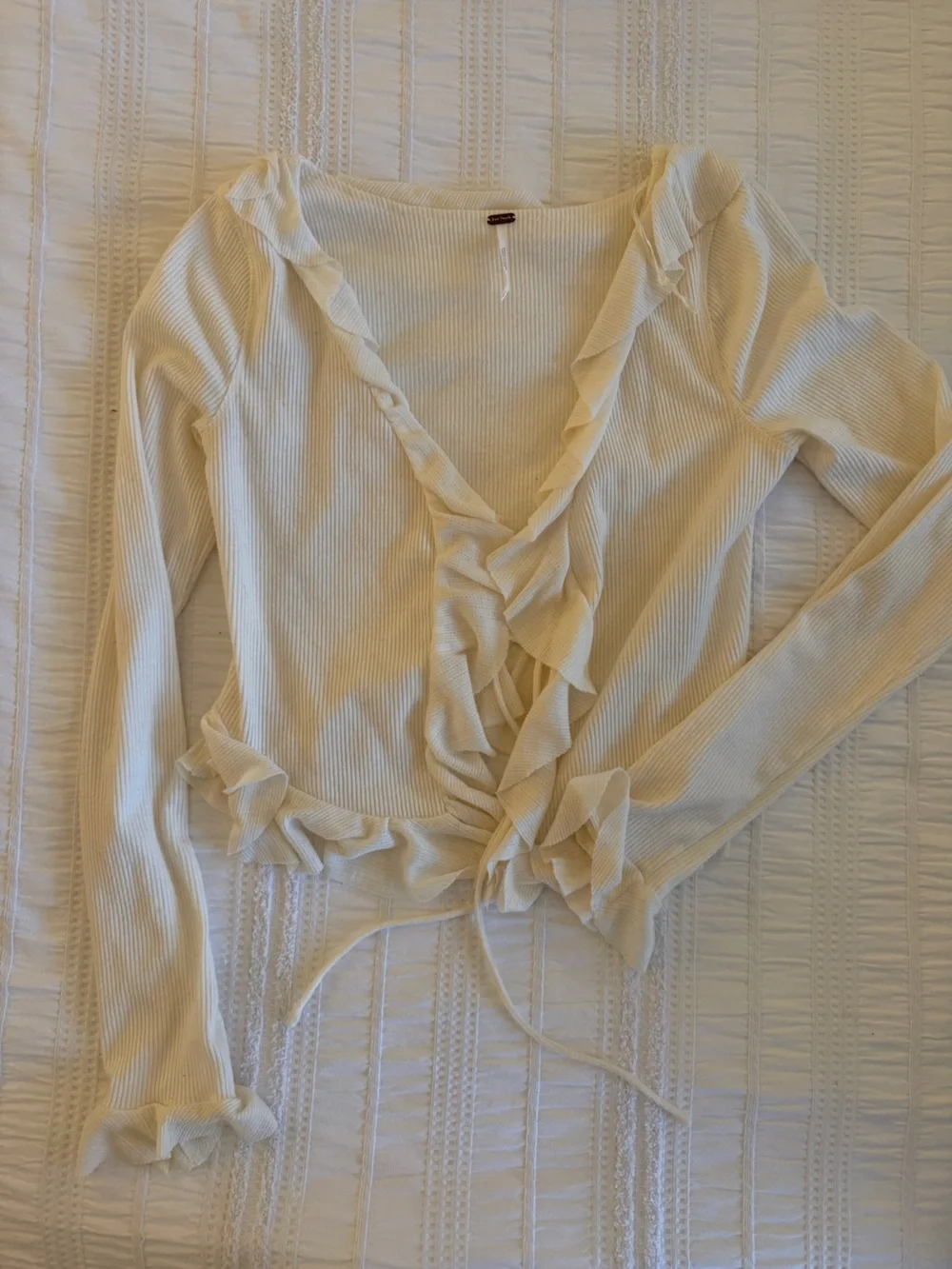 Free People bohemian ruffle cardigan